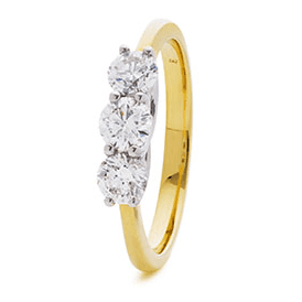 18ct 3st Diamond Ring 0.50ct
