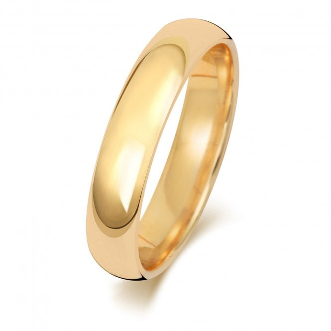 18ct 4mm Lds Court Wedding Ring