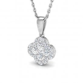 18ct Diamond Cluster Pendant