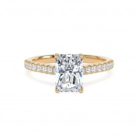 18ct Lab Grown Diamond Radiant Ring 1.8ct E VS