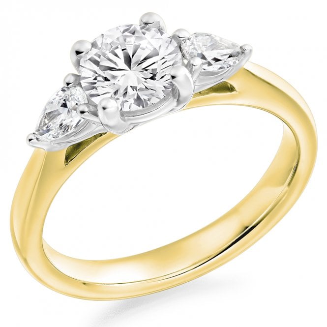 Lowry Diamonds 18ct / Plat 1.28ct Lab Grown Diamond 3 Stone Ring Certified Centre Stone 1.01ct D / VVS2