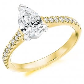 18ct / Plat 2.00ct Lab Grown Diamond Solitaire Ring Certified Centre Stone 1.51ct  E / VS1 Pear Cut