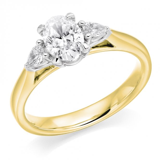 Lowry Diamonds 18ct / Plat Lab Grown Diamond 3 Stone Ring 1.30ct E VS1 Certified (Centre 1.08ct)