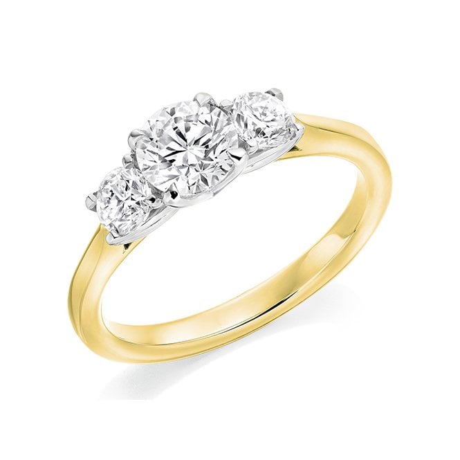 Lowry Diamonds 18ct / Plat Lab Grown Diamond 3 Stone Ring 1.63ct Certified E VVS (Centre 1.03ct)