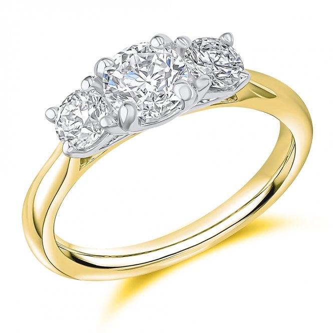 Lowry Diamonds 18ct / Plat Lab Grown Diamond 3 Stone Ring 2.95ct Certified E VS1 (1.51ct Centre)