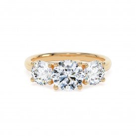 18ct/Plat Lab Grown Diamond 3 Stone Ring 3.4ct D VVS