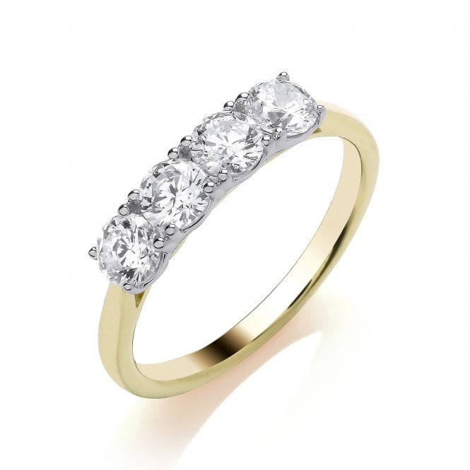 Lowry Diamonds 18ct / Plat Lab Grown Diamond 4 Stone Ring 2.50ct Certified Stones E VS1