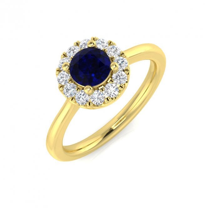 Lowry Diamonds 18ct Sapphire & Diamond Cluster Ring