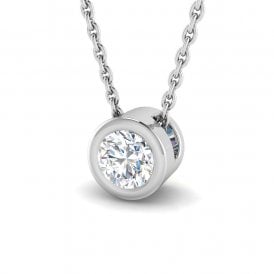 18ct WG Diamond Pendant & Chain 0.25ct
