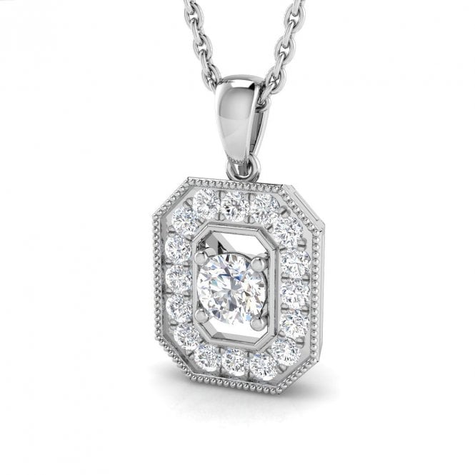 Lowry Diamonds 18ct White Diamond Cluster Pendant
