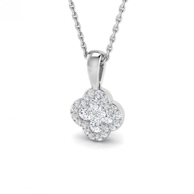 Lowry Diamonds 18ct White Gold Diamond Fancy Pendant & Chain 0.33ct
