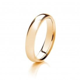 18ct Yellow Gold 4mm Court Wedding Ring