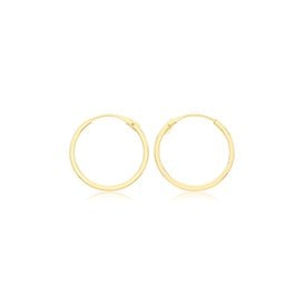 9ct 12mm Gold Hoop Earrings