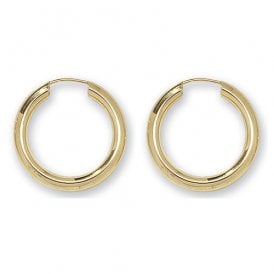 9ct 16mm Hoop Earrings