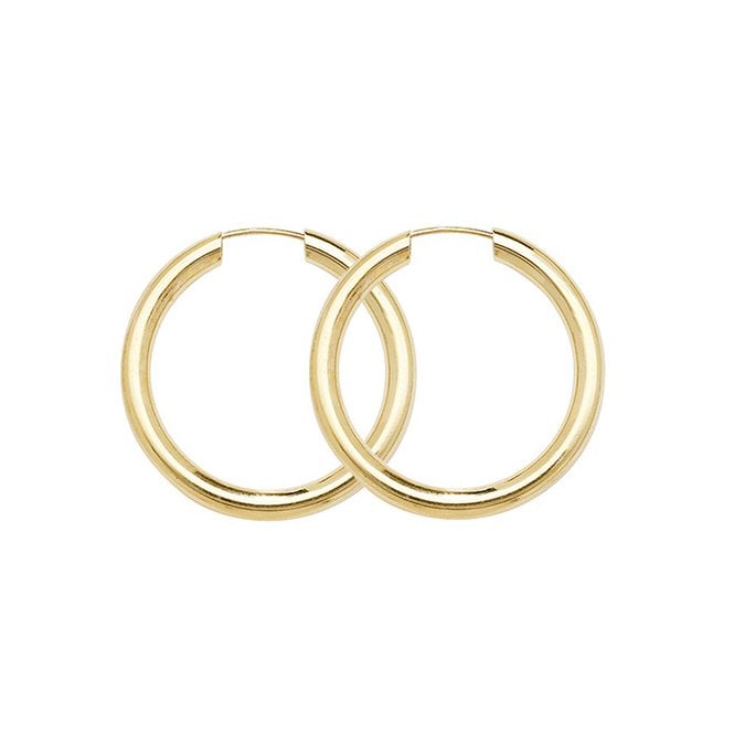 Lowry Gold 9ct 20mm Hoop Earrings