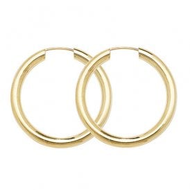 9ct 20mm Hoop Earrings