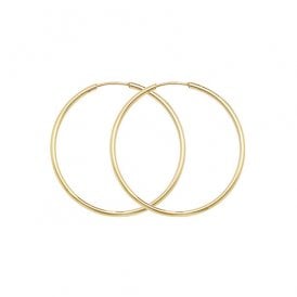 9ct 27mm Hoop Earrings