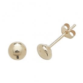 9ct 4mm Button Stud Earrings