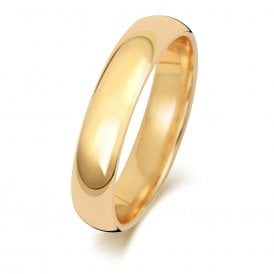 9ct 4mm Gents Court Wedding Ring