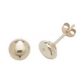 9ct 5mm Flat Ball Stud