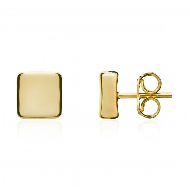 Lowry Gold 9ct 6.5mm Square Stud Earrings