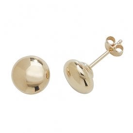 9ct 6mm Flat Ball Stud