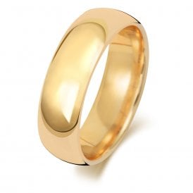 9ct 6mm Gents Court Wedding Ring
