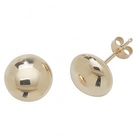 9ct 7mm Flat Ball Stud Earrings