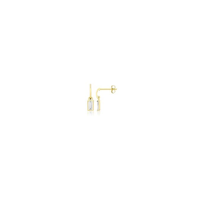 Lowry Gold 9ct CZ Drop Earrings