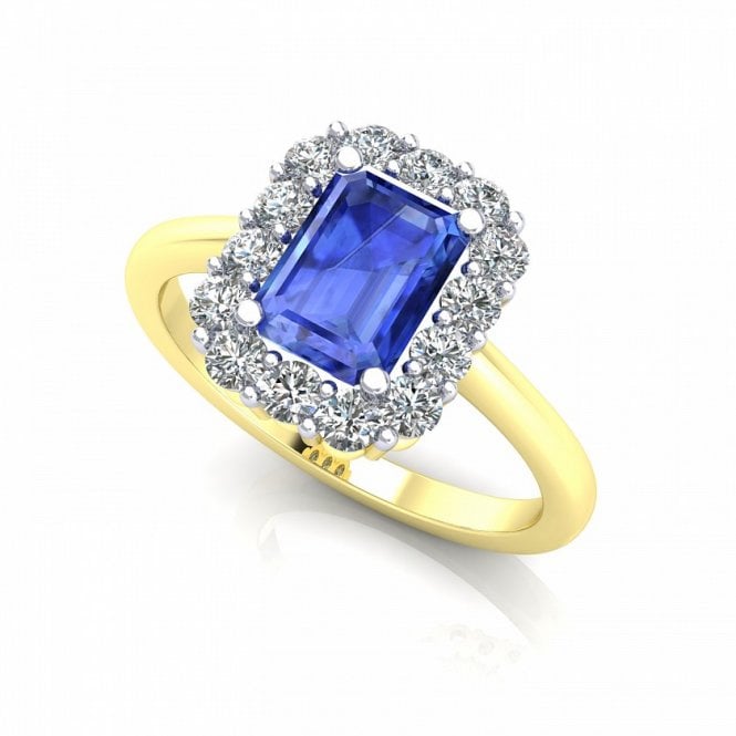 Lowry Gold 9ct CZ & Sapp Dress Ring