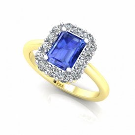 9ct CZ & Sapp Dress Ring