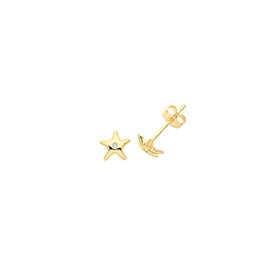 9ct CZ Starfish Earrings