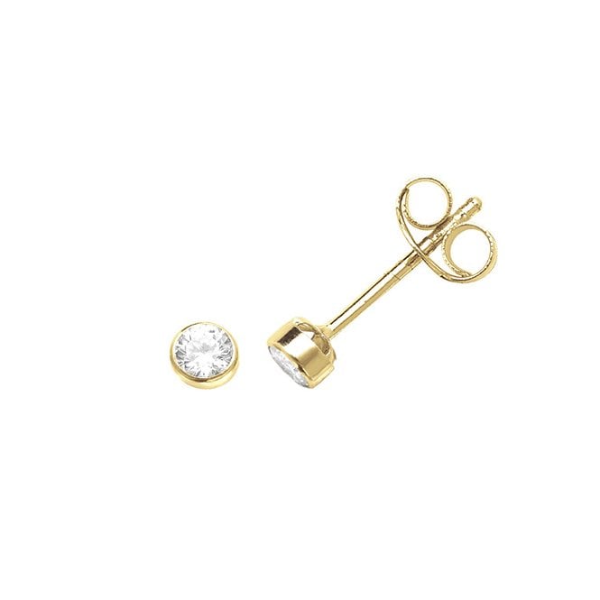 Lowry Gold 9ct Cz Stud Earrings