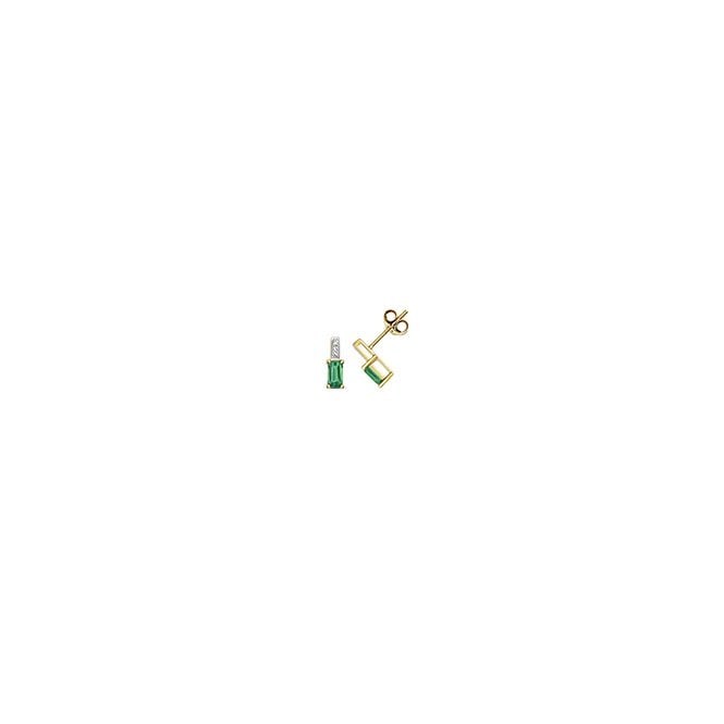 Lowry Gold 9ct Diamond & Emerald Necklace