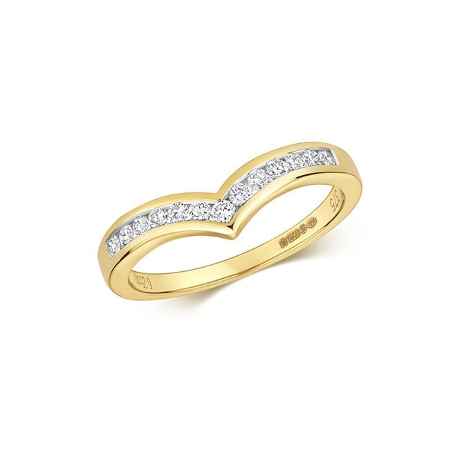 9ct Diamond Wishbone ET Ring 0.25ct
