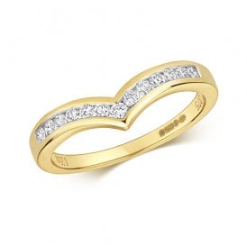 9ct Diamond Wishbone ET Ring 0.25ct