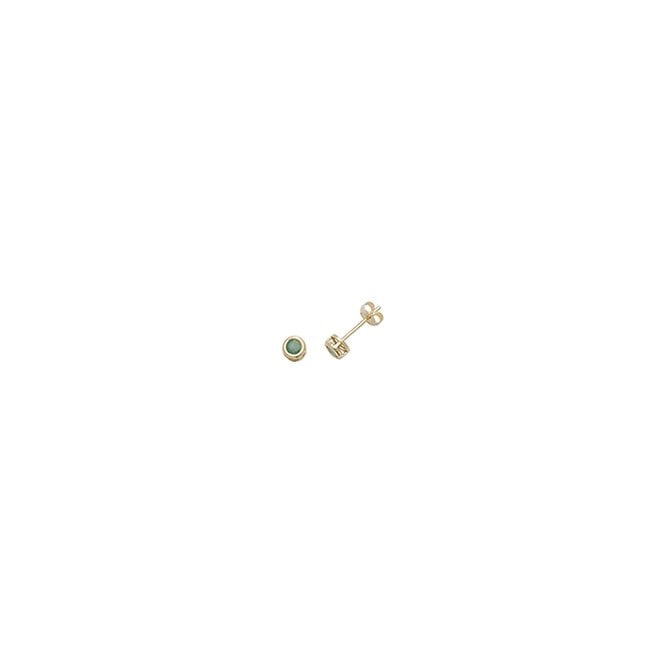 Lowry Gold 9ct Emerald Stud Earrings