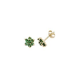 9ct Emerald Stud Earrings