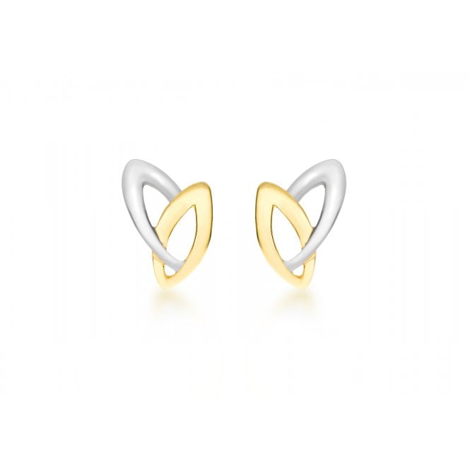 Lowry Gold 9ct Fancy 2 Colour Stud Earrings