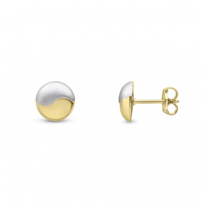 Lowry Gold 9ct Fancy 2 Colour Stud Earrings