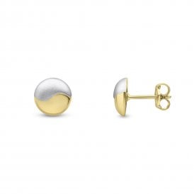 9ct Fancy 2 Colour Stud Earrings