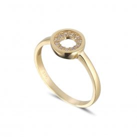 9ct Fancy Cz Circle Ring