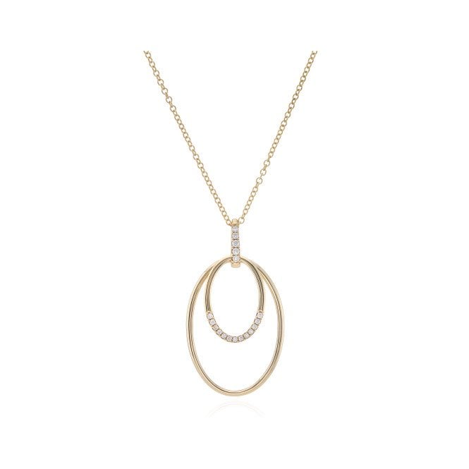 Lowry Gold 9ct Fancy Diamond Pendant & Chain 0.12ct