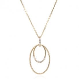 9ct Fancy Diamond Pendant & Chain 0.12ct