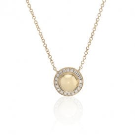 9ct Fancy Diamond Pendant & Chain 0.18ct