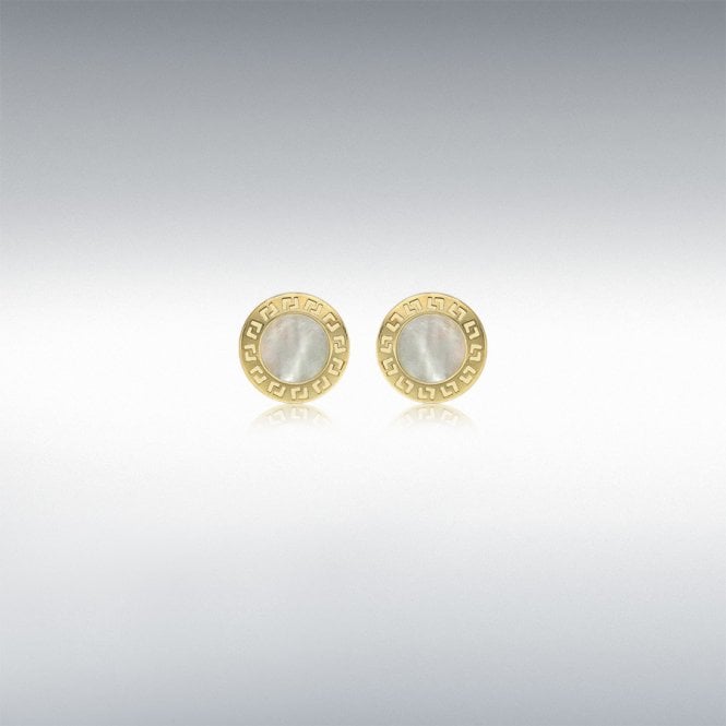 Lowry Gold 9ct Fancy Mother of Pearl Stud Earrings