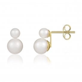 9ct Fancy Pearl Stud Knot Earrings