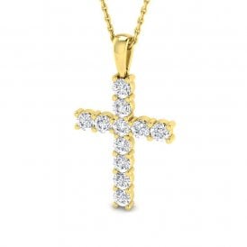 9ct Gold Lab Grown Diamond Necklace 1.01ct