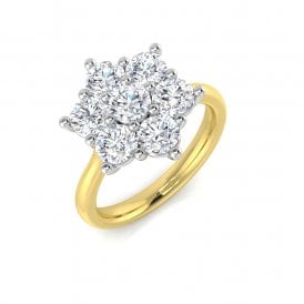 9ct Lab Grown Daisy Cluster Ring 1.95ct
