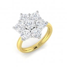 9ct Lab Grown Daisy Cluster Ring 2.89ct